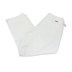 KanCan White Flare Wide crop Leg Jeans
